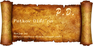 Petkov Diána névjegykártya